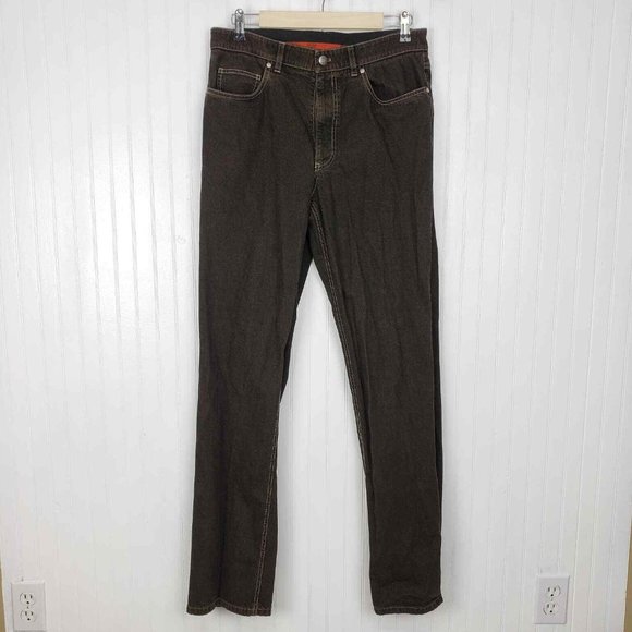 Hiltl "The Ultimate Trouser" Brown Relax Stitched Jeans, Men's 30 x 33 - Picture 1 of 10